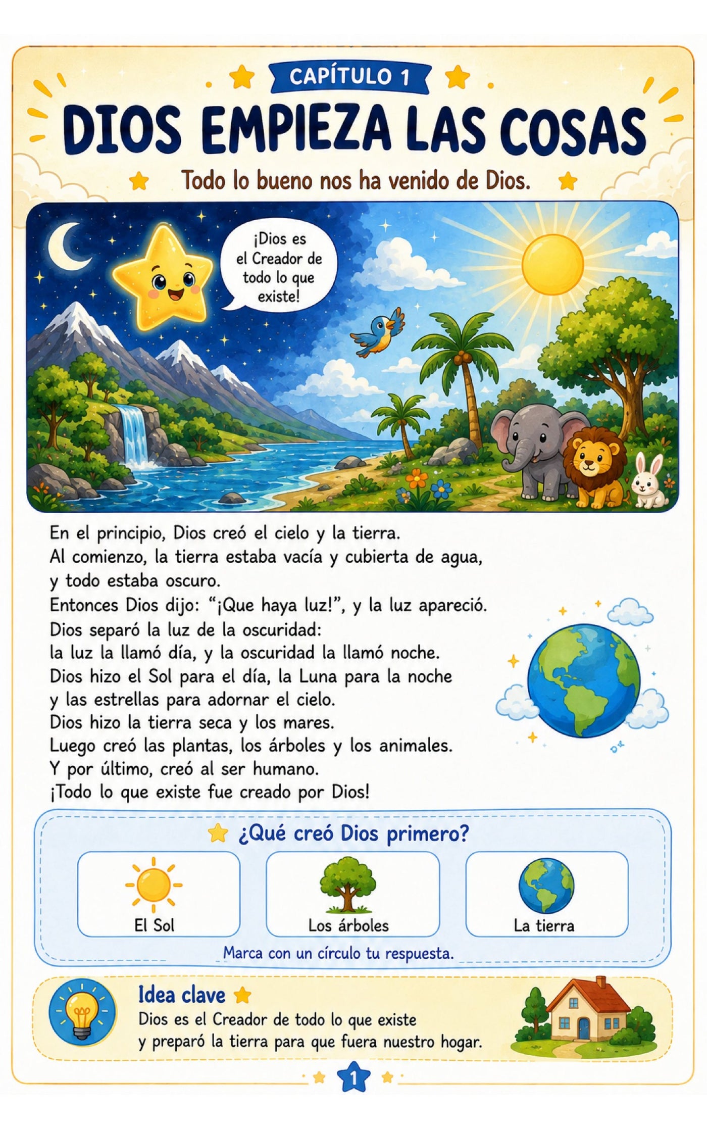 Página ilustrada de muestra del libro Historias Bíblicas para Niños